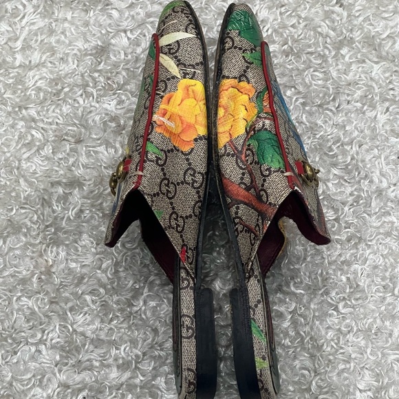 Gucci Multicolor GG Canvas Princetown Horsebit Tian Print Mules - Picture 5 of 12